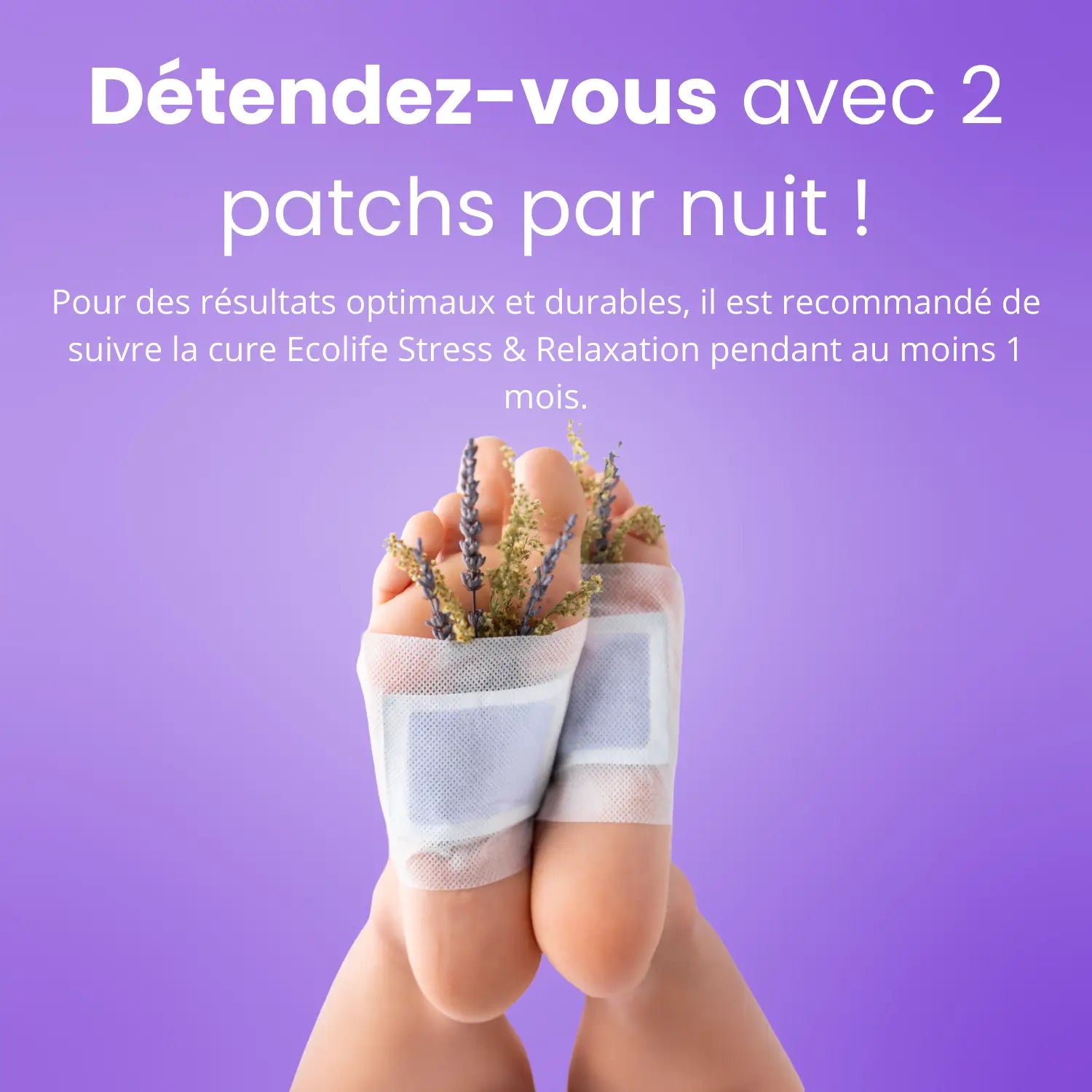 Patchs Lavande Relaxation Ecolife® pour une détente optimale.