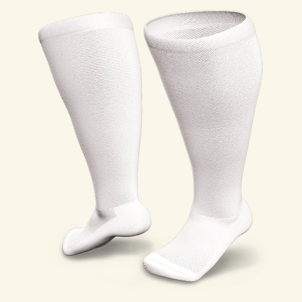 Chaussettes de Compression Ecolife® blanches pour soulager les jambes