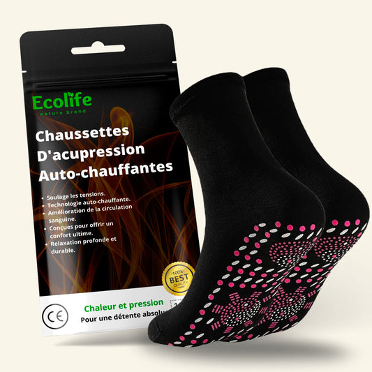 Chaussettes d'acupression Ecolife pour soulagement des pieds fatigués